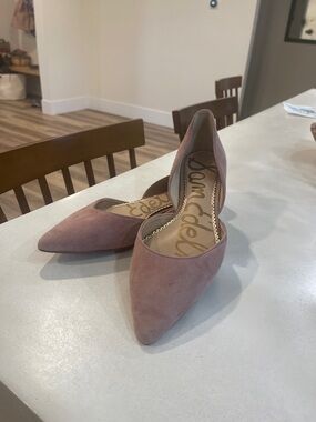 Sam Edelman 'Rodney' D'orsey Flats Size 7.5 Dusty Rose Suede Pointy Toe